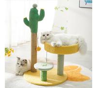 LGYGMD Tree Tower, Cat Scratching Indoor Featuring with Super Cozy Perch and Interactive Dangling Great for Cats, Easy Installation, Includes Sisal Post, Toys
