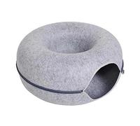 LGYGMD Tunnel Indoor Cats,Cat Bed Cat Donut Cave,Scratch Resistant Hideout Toys for Cats