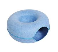 LGYGMD Tunnel Indoor Cats,Cat Bed Cat Donut Cave,Scratch Resistant Hideout Toys for Cats