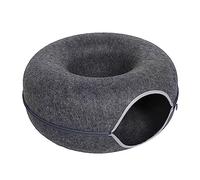 LGYGMD Tunnel Indoor Cats,Cat Bed Cat Donut Cave,Scratch Resistant Hideout Toys for Cats