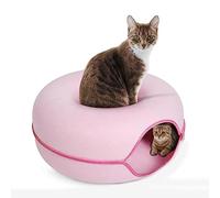 LGYGMD Tunnel Indoor Cats,Cat Bed Cat Donut Cave,Scratch Resistant Hideout Toys for Cats