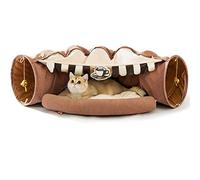 LGYGMD Tunnel Indoor Cats, Tube with Collapsible Washable Bed,Premium Cat Toy for Small Medium Large Cat,B
