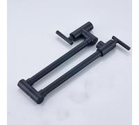 LGYGMD Wall Mount Dual Handle Faucet Swinging Water Spout Rotate Folding para Kitchen Sink Single Cold Mixer Tap,Black Bronze B,Include:1*Faucet