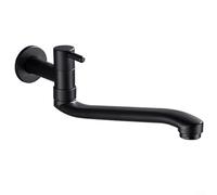 LGYGMD Wall Mount Single Cold Water Kitchen Faucet Extended Rotatable Spout Stainless Steel Sink Tap