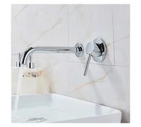 LGYGMD Wall Mounted Matte Black Bathroom Kitchen Faucet One Hole Cold Water Washing Tap Rotate Spout Brass Vanity Sink Crane