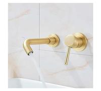 LGYGMD Wall Mounted Matte Black Bathroom Kitchen Faucet One Hole Cold Water Washing Tap Rotate Spout Brass Vanity Sink Crane