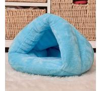 LGYGMD Warm Pet Cushion Sofa，Faux Fur Round Comfortable Self Warming Sleeping Bed For Indoor Kittens and Puppy Small Dogs (Color B, Size : 40cm)