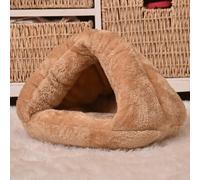 LGYGMD Warm Pet Cushion Sofa，Faux Fur Round Comfortable Self Warming Sleeping Bed For Indoor Kittens and Puppy Small Dogs (Color C, Size : 40cm)