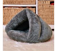 LGYGMD Warm Pet Cushion Sofa，Faux Fur Round Comfortable Self Warming Sleeping Bed For Indoor Kittens and Puppy Small Dogs (Color A, Size : 45cm)