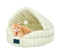 LGYGMD Warming Cat Warm Dog Bed - Soft Anti-Slip Pet Cave for Indoor Cold Weather Homeowners Daytime Napping Nighttime Sleeping Study Living Room Bedroom