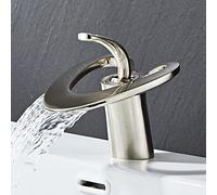 LGYGMD Waterfall Wash Basin Faucet Hot and Cold Toilet washbasin Home, White + Gold