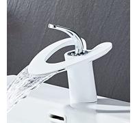 LGYGMD Waterfall Wash Basin Faucet Hot and Cold Toilet washbasin Home, White + Gold