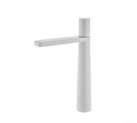 LGYGMD White Basin Faucet Single Handle Bathroom Sink Mixer Tap Hot Cold Water Stainless Steel Control Lever