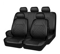 LGZFC Cuero Coche Juegos de Cubreasientos para Lada Niva/Nova/Priora/Samara/Samara Fun/Taiga/Toscana/Vesta, Delanteros Y Traseros Impermeable Cómodo Funda Asiento Protector,A Black