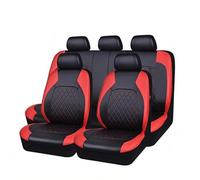 LGZFC Cuero Coche Juegos de Cubreasientos para Toyota Land Cruiser 2.5/3.0 D-4D, Delanteros Y Traseros Impermeable Cómodo Funda Asiento Protector,B Red