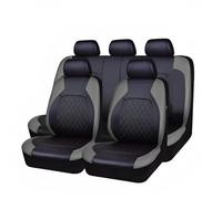 LGZFC Cuero Coche Juegos de Cubreasientos para Toyota Land Cruiser 2.5/3.0 D-4D, Delanteros Y Traseros Impermeable Cómodo Funda Asiento Protector,C Grey