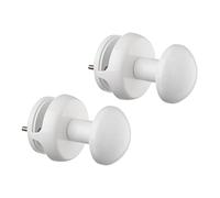 LH Pareja Handy Grip tubos planos - 2 toalleros para radiadores de baño con tubos planos, se fijan directamente al radiador de baño - Blanco