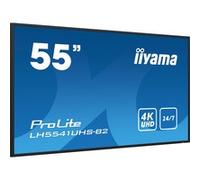 LH5541UHS-B2 pantalla de señalización Diseño de quiosco 138,7 cm (54.6") LCD 500 cd / m² 4K Ultra HD Negro Procesador incorporado 24/7, Pantalla de gran formato negro brillante, Diseño de quiosco, 138