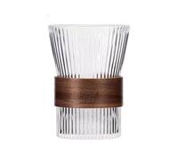Lh7sRc3kH vasos de café helado Wood Circle Striped Pattern Drinking Glasses Accesorios de cocina