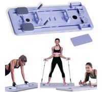 Lhanel - Juego de reformador de pilates plegable para pilates, equipo compacto para gimnasio en casa (morado)