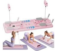 Lhanel - Juego de reformador de pilates plegable para pilates, equipo compacto para gimnasio en casa (rosa)