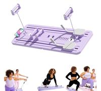 Lhanel - Juego de tablas reformadoras de pilates plegables - Equipo deslizante para entrenamientos en casa, incluye temporizador (morado)