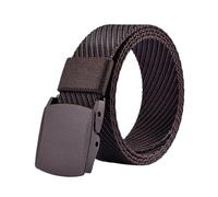 LHAODDUO 1 PCS Men's Belts Twill Nylon Belt Outdoor Women's Unisex Waistband(Brown,95cm)