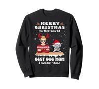 Lhasa Apso Christmas To The World Best Dog Mom Funny Xmas Sudadera
