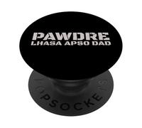 Lhasa Apso Dad Dog Lover Pet Owner Apparel PopSockets PopGrip Adhesivo