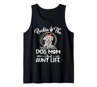 Lhasa Apso Rocking The Dog Mom and Aunt Life Mothers Day Camiseta sin Mangas