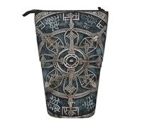 LHBWCVN Helm of awe - Estuche de cosméticos de pie, estuche telescópico portátil, bonito estuche para lápices de pie, para mujeres y hombres, monedero de viaje