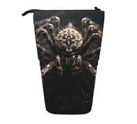 LHBWCVN Scary Spider - Estuche de cosméticos de pie, estuche telescópico portátil, bonito estuche para lápices de pie, para mujeres y hombres, monedero de viaje