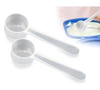 Lhbwhiz 2 cucharas medidoras,cuchara dosificadora transparente con escala,puede contener 5 g de polvo sólido o 10 ml de líquido,cuchara dosificadora para proteína en polvo,café,detergente en polvo