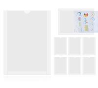 Lhbwhiz 6 Piezas Fundas Adhesivas para Tarjetas de Visita A4, Fundas Autoadhesivas, Etiquetas Transparentes, Marcos informativos, para Documentos, Folletos, Tarjetas, etc. (Transparente, 23 x 32 cm)