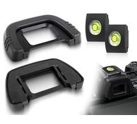 Lhbwhiz Juego de oculares, Visor Ocular, Evita Que el Ocular se empañe, 2 máscaras para los Ojos + 2 Niveles, Compatible con Ni-kon D90/D600/d300s/D750/D7000/D80DK-21 (Negro)