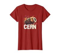 LHC CERN Colisionador de Hadrones Físico Higgs Futurismo Retro Camiseta, Mujer, Arándano, 3XL