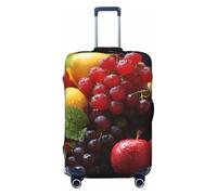 LHCVSFGW Funda de equipaje de viaje, protector de maleta de frutas frescas, elástico, lavable, antiarañazos, protector de equipaje grueso para equipaje de 18 a 32 pulgadas, Black, XL