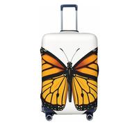 LHCVSFGW Funda de equipaje de viaje, protector de maleta de mariposa monarca, elástica, lavable, antiarañazos, protector de equipaje grueso para equipaje de 18 a 32 pulgadas, Black, L
