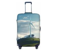 LHCVSFGW Funda de equipaje de viaje, protector de maleta de turbina de viento, elástica, lavable, antiarañazos, protector de equipaje grueso para equipaje de 18 a 32 pulgadas, Black, S