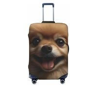 LHCVSFGW Funda para equipaje de viaje, bonita funda protectora de maleta de pomerania, elástica, lavable, antiarañazos, protector de equipaje grueso para equipaje de 18 a 32 pulgadas, Black, XL