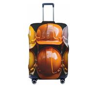 LHCVSFGW Funda para equipaje de viaje, casco de construcción, protector de maleta, elástico, lavable, antiarañazos, protector de equipaje grueso para equipaje de 18 a 32 pulgadas, Black, L