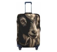 LHCVSFGW Funda para equipaje de viaje, color blanco y negro, protector de maleta de cabra, elástico, lavable, antiarañazos, protector de equipaje grueso para equipaje de 18 a 32 pulgadas, Black, XL
