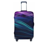 LHCVSFGW Funda para equipaje de viaje, con líneas que fluyen libremente, protector de maleta, elástico, lavable, antiarañazos, protector de equipaje grueso para equipaje de 18 a 32 pulgadas, Black, S