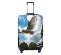 LHCVSFGW Funda para equipaje de viaje, diseño de palomas blancas que vuelan sobre el parque, protector elástico lavable para equipaje, antiarañazos, protector de equipaje grueso para equipaje de 18 a