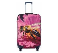 LHCVSFGW Funda para equipaje de viaje, protector de maleta con diseño de abejas, elástico, lavable, antiarañazos, protector de equipaje grueso para equipaje de 18 a 32 pulgadas, Black, L