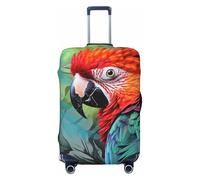 LHCVSFGW Funda para equipaje de viaje, protector de maleta de loro, elástico, lavable, antiarañazos, protector de equipaje grueso para equipaje de 18 a 32 pulgadas, Black, XL