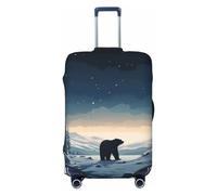 LHCVSFGW Funda para equipaje de viaje, protector de maleta de oso polar en la nieve, elástica, lavable, antiarañazos, protector de equipaje grueso para equipaje de 18 a 32 pulgadas, Black, S
