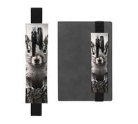 LHCVSFGW Portalápices elástico para cuaderno, marcapáginas, de piel sintética, con banda ajustable, funda para bolígrafo, color gris claro, estuche para lápices, estuche para planificadores, carpetas