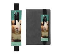 LHCVSFGW Portalápices elástico para cuaderno, marcapáginas, portalápices de piel sintética con banda ajustable, funda para bolígrafo, bonito y extraño, estuche para lápices de hámster, estuche para