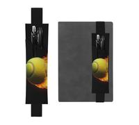 LHCVSFGW Portalápices elástico para cuaderno, marcapáginas, portalápices de piel sintética con banda ajustable, funda para bolígrafo, bolsa para quemar fotos de tenis, estuche para lápices para